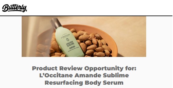 free loccitane amande body serum