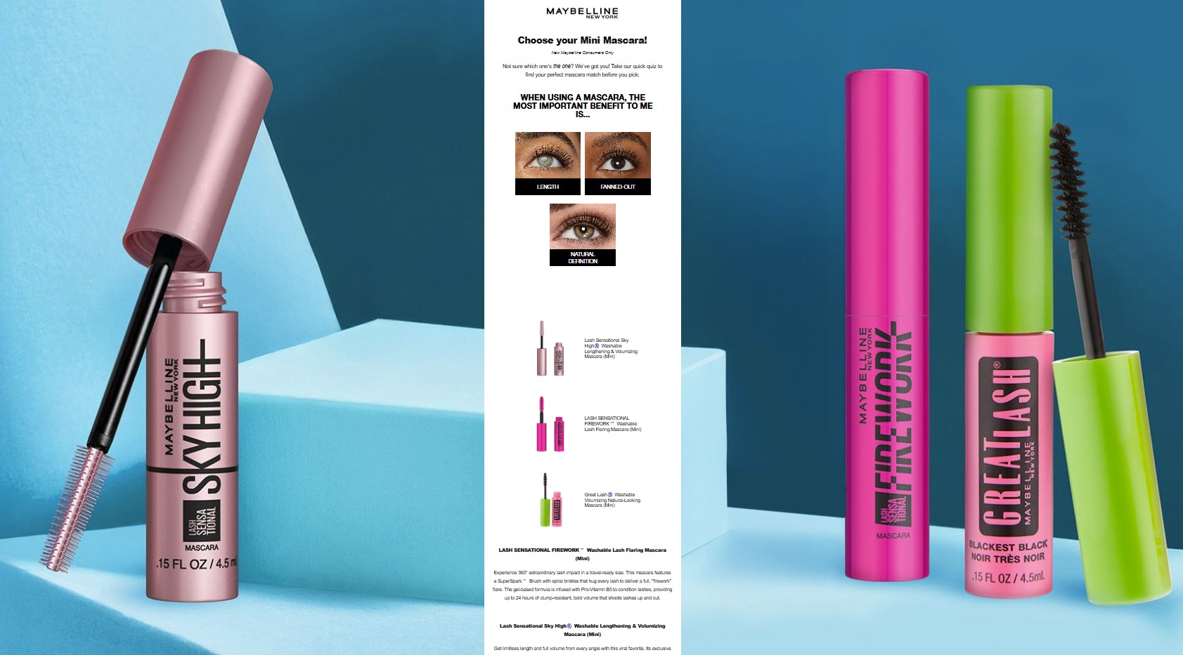 free mascara mini order form