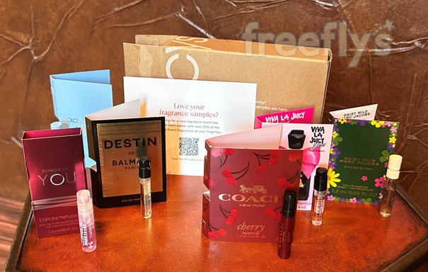 free may 2026 macys fragrance sample box I reeived