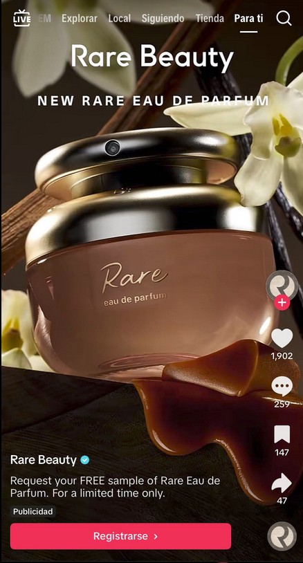 free rare eau de parfum sample offer