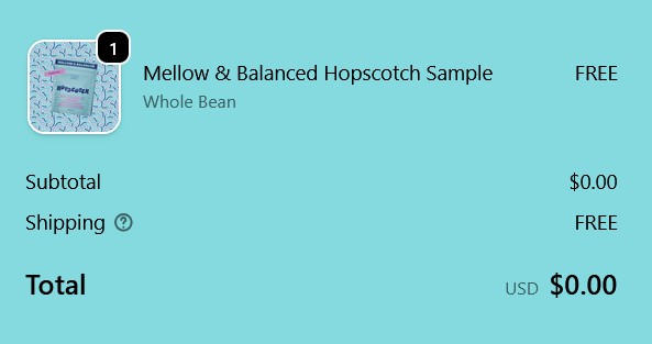 free tag coffee samples order confirmation