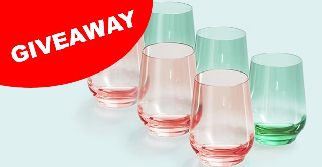 750 FREE Sets of 6 Glasses by Estelle Colored Glass