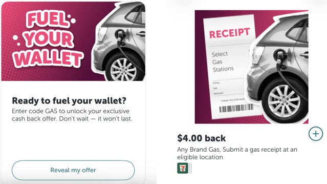 free 4 dollars on gas