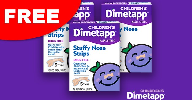 free childrens dimetapp nose strips