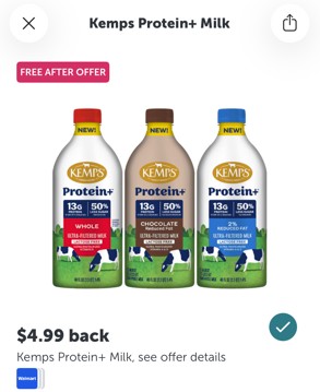 free kemps protein milk ibotta