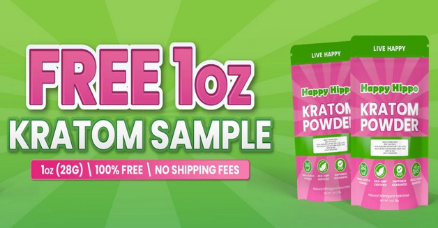 free kratom happy hippo powder sample