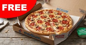 free medium domino's pizzas
