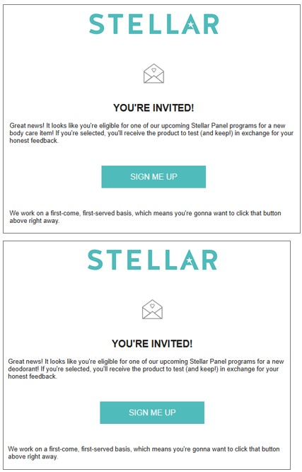 stellar free products invitation