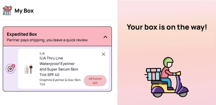free ilia skin tint and eyeliner