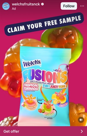 free welchs fusions sample offer