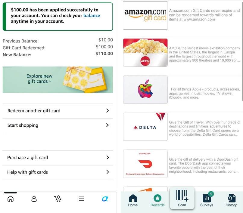 NCP gift card redemption