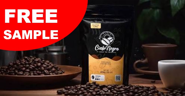 free cielo negro coffee sample