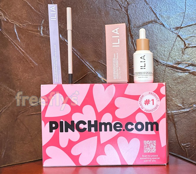 free ilia eyeliner and foundation I received with free shipping
