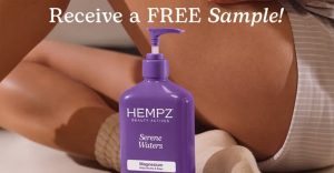 free hempz serene lotion sample