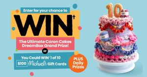 caron cakes totes yarn michaels gift cards giveaway