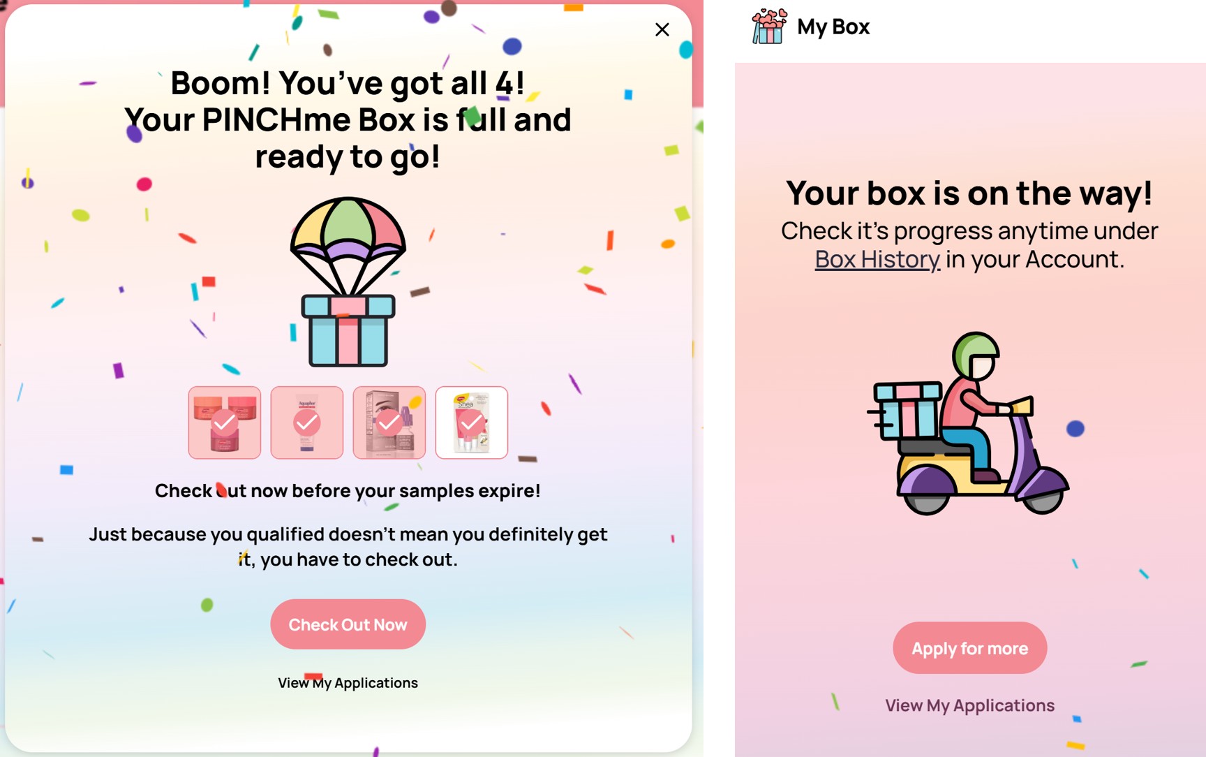 free product box from pinchme