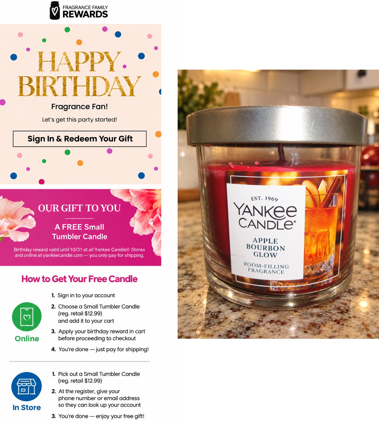 free small yankee candle birthday