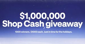 1,000 Winners Will Get $1,000 to Shop for the Holidays
