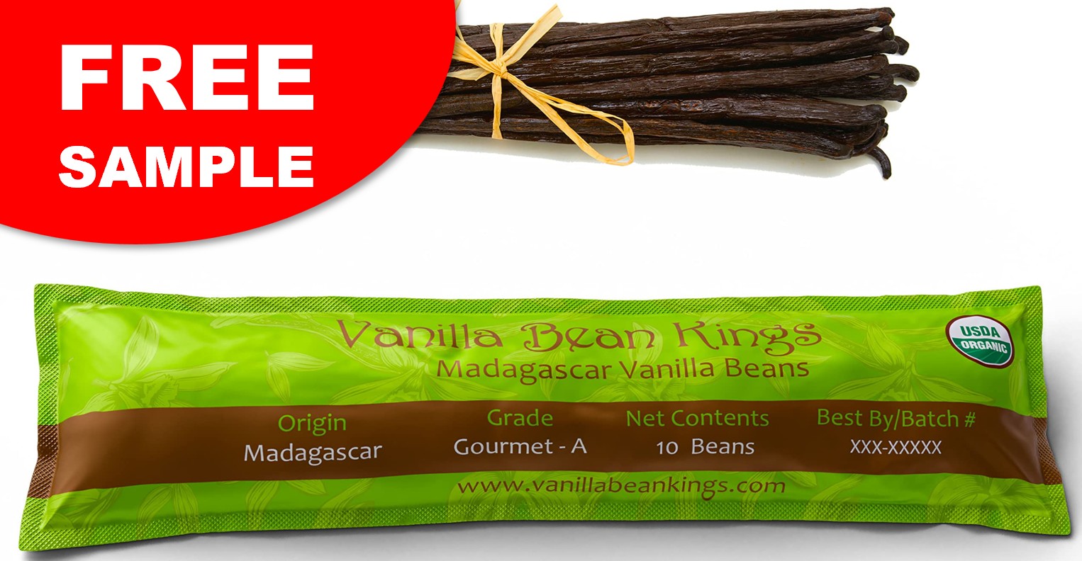 FREE Vanilla Bean Kings Organic Madagascar Grade A Vanilla Bean Sample
